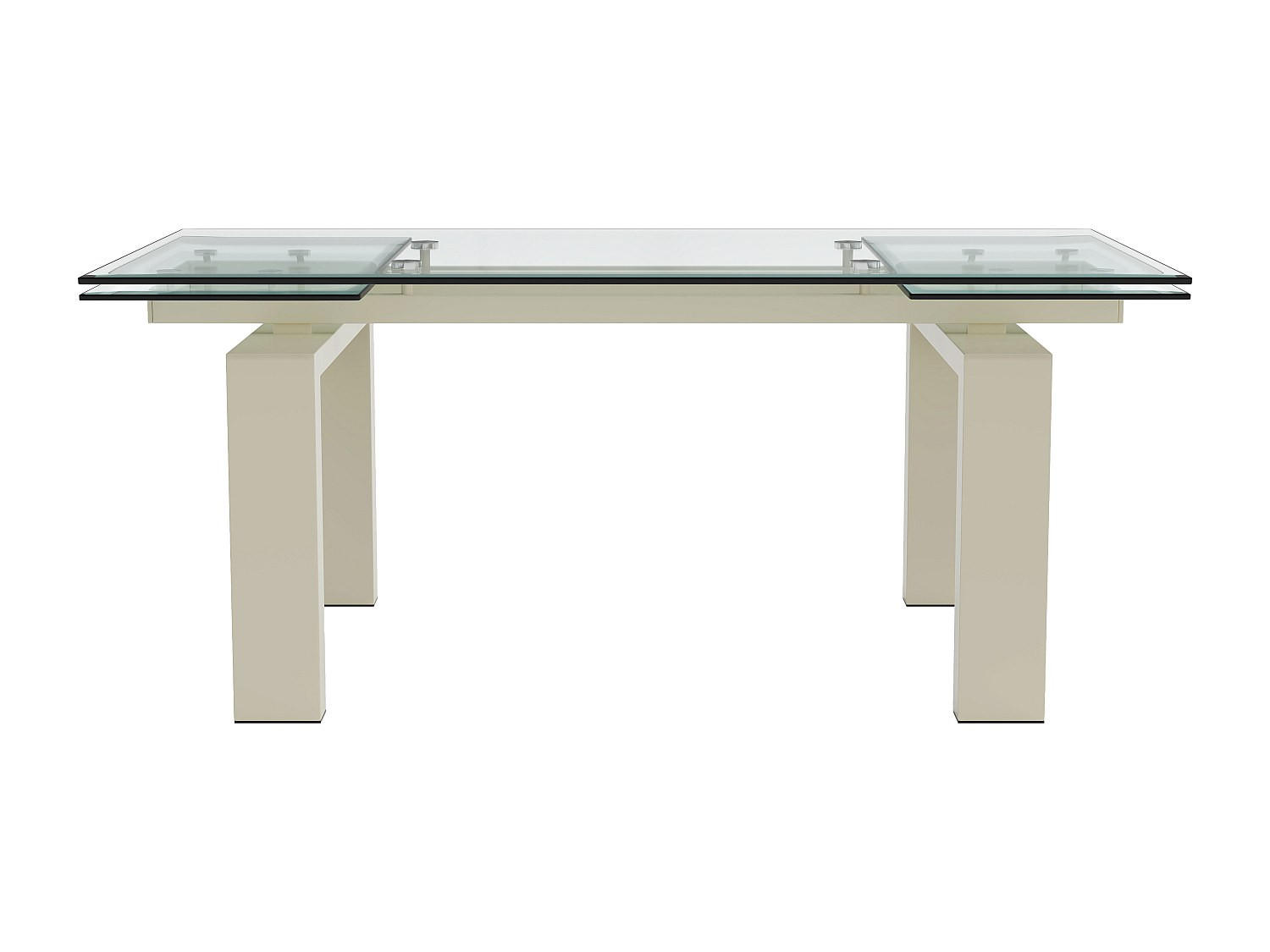 ESSTISCH - 8 Personen, 10 Personen - Glas - Transparent, Beige - LUBANA - Transparent/Beige, Glas (100/225/76cm) - Vente-Unique