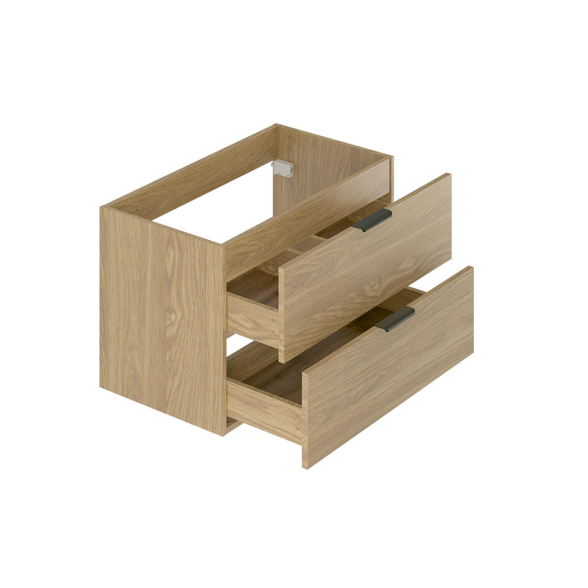 BADMÖBEL 80.6cm Astrid 2er-Set Holz - Braun, Holzwerkstoff (80.6/52.2/46.5cm) - Petits-meubles