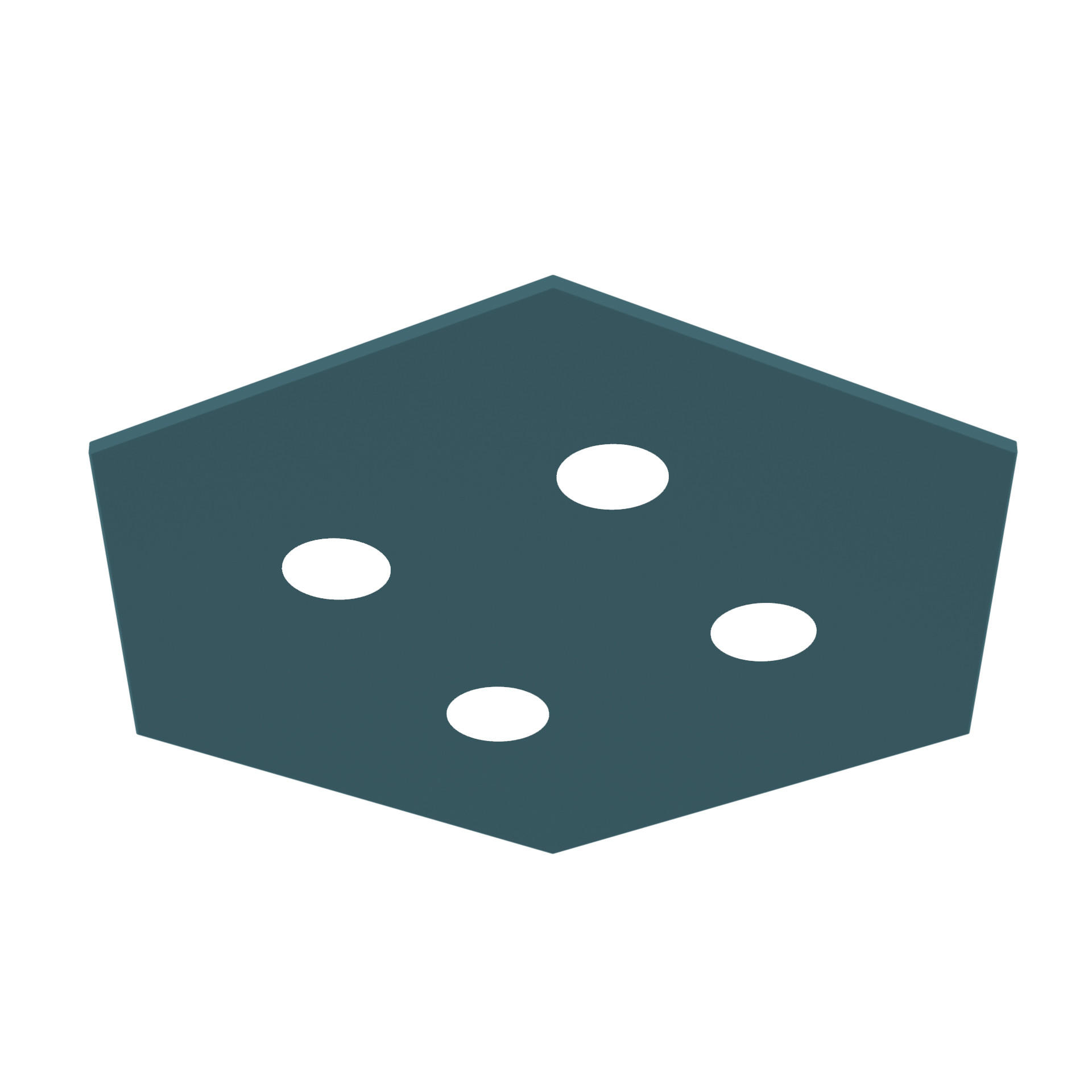 DECKENLEUCHTE - Blau, Metall (55/65/4cm) - Lumicom