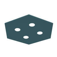 DECKENLEUCHTE - Blau, Metall (55/65/4cm) - Lumicom