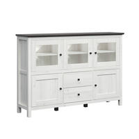 SIDEBOARD Duck Patiniertes Weiß und dunkles Holz - Weiß, Holzwerkstoff (186/126/44cm) - Petits-meubles