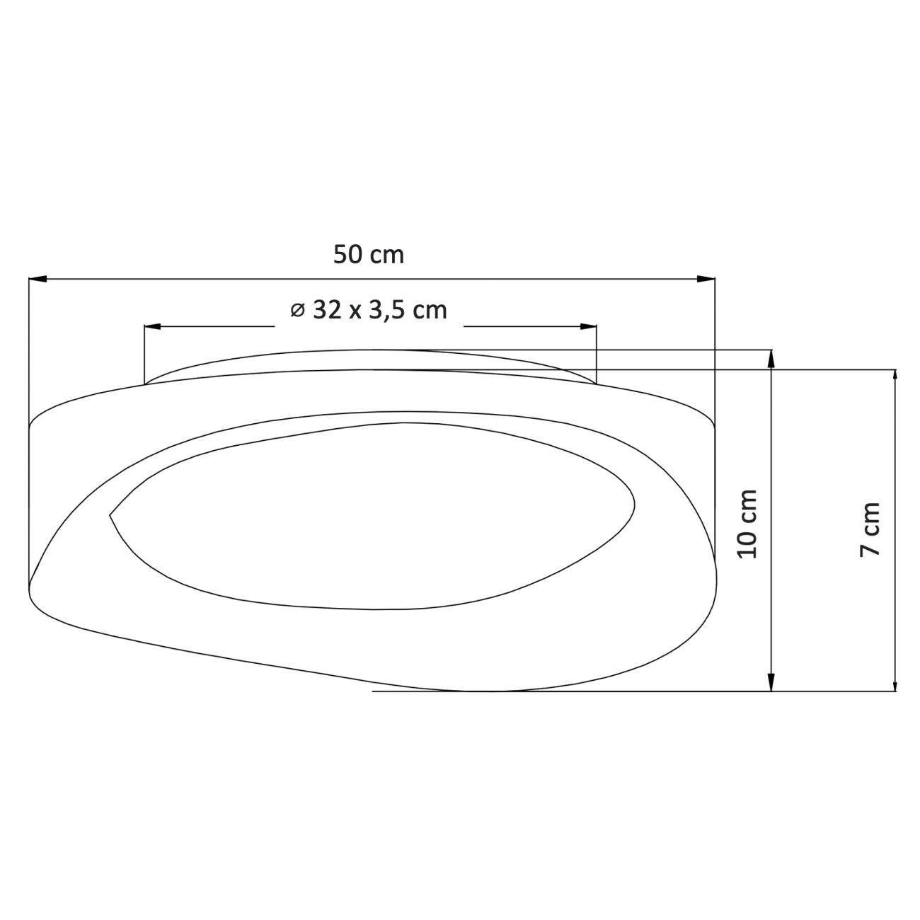 DECKENLEUCHTE Belina, Weiß, 10cm, Dimmbar - Weiß, Metall (10/50/10cm) - KOSILUM