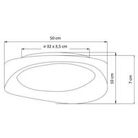 DECKENLEUCHTE Belina, Weiß, 10cm, Dimmbar - Weiß, Metall (10/50/10cm) - KOSILUM
