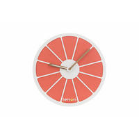 WANDUHR Design Rot 29/29 cm - Rot, Holzwerkstoff (29/29/1cm) - ONZENO