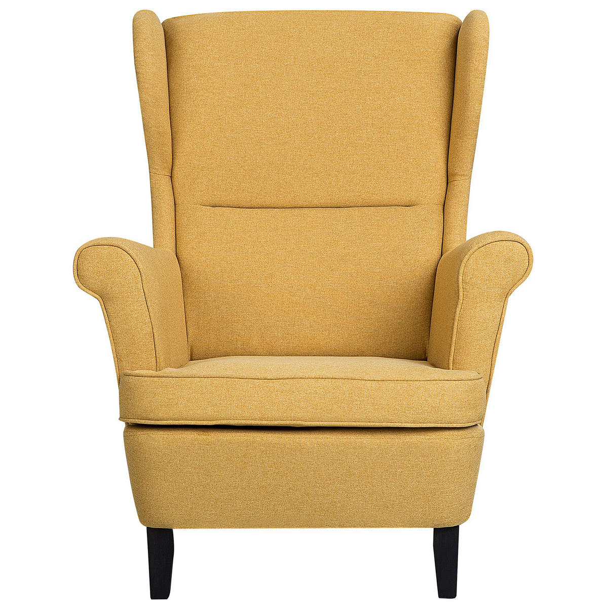 SESSEL Polsterbezug Gelb Abson - Gelb, Holz/Textil (74/102/63cm) - Beliani
