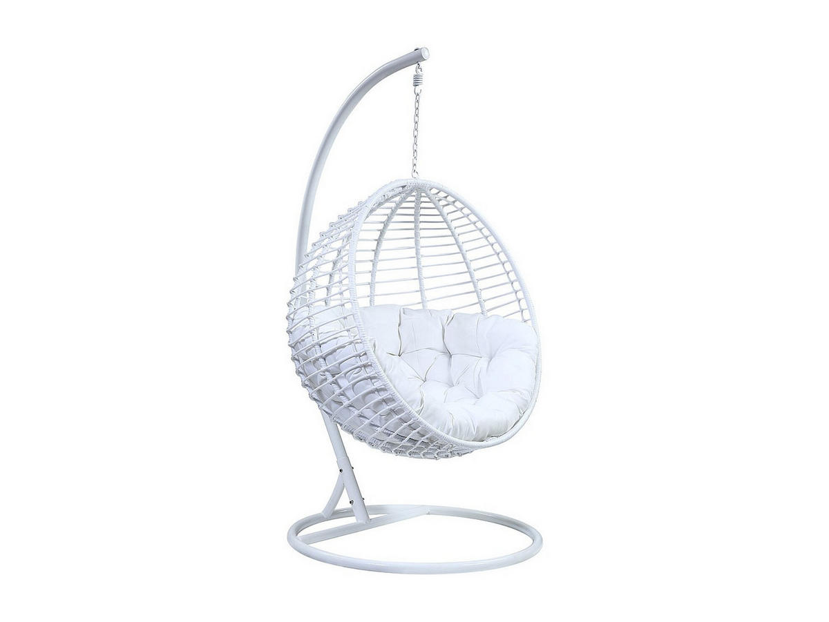 HÄNGESESSEL - 1 Person - Harz - Weiß - - Weiß, Kunststoff (112/197/105cm) - Vente-Unique