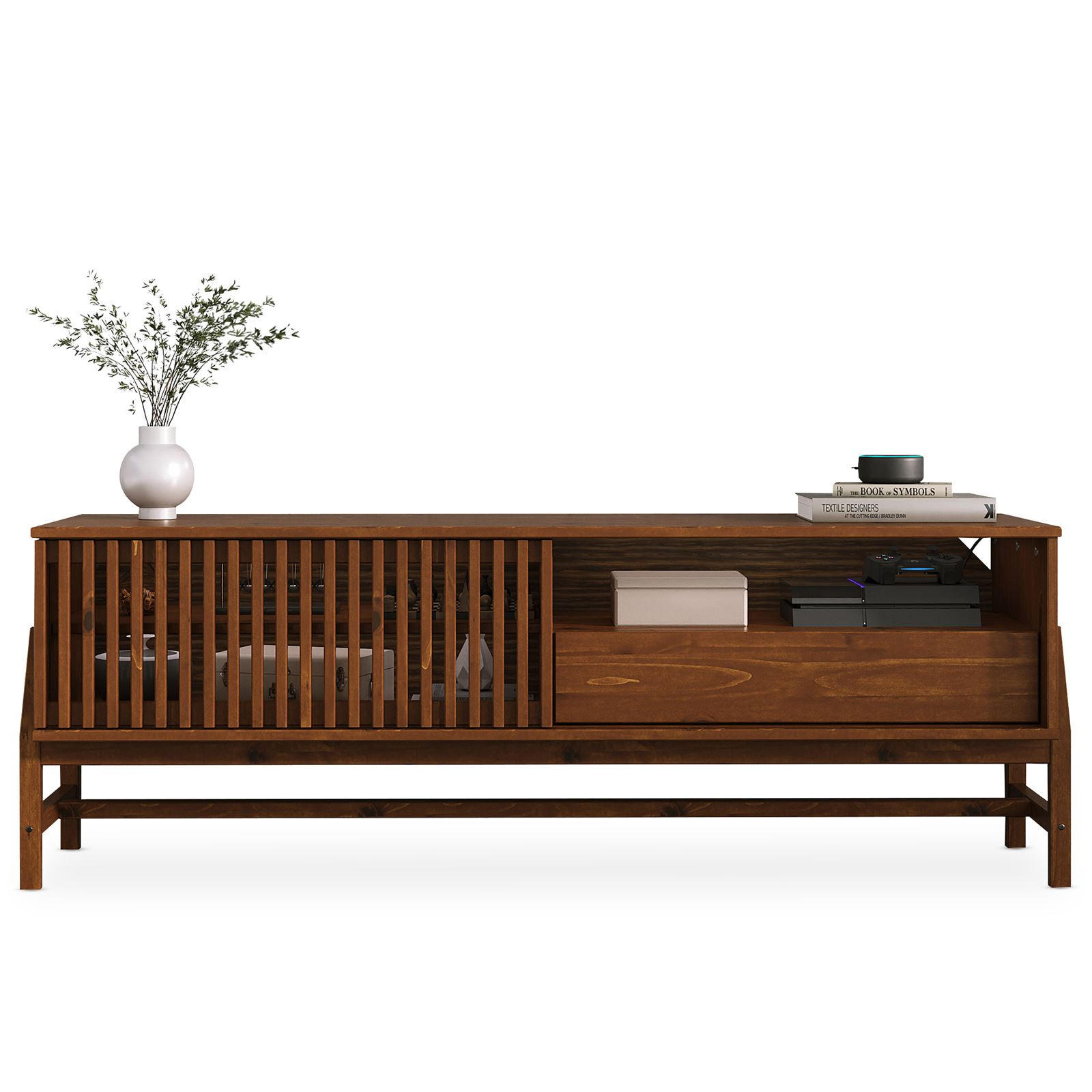 LOWBOARD ADAMO Kastanie - Kastanienfarben, Holz (145/53/41cm) - IDIMEX