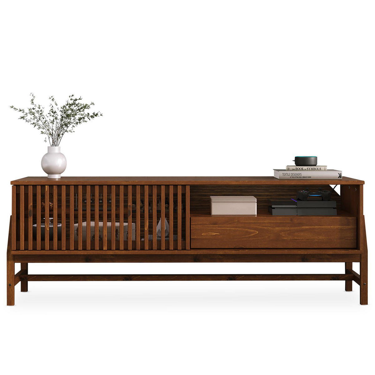 LOWBOARD ADAMO Kastanie - Kastanienfarben, Holz (145/53/41cm) - IDIMEX