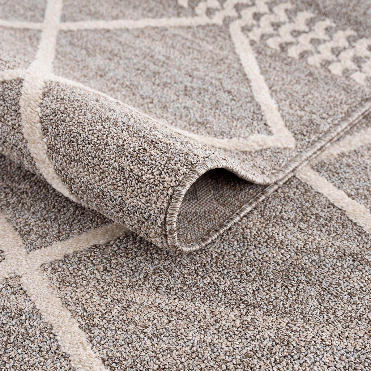 KURZFLOR-TEPPICH Art 2645 Mocca 120x120 cm rund - Braun, Textil (120/120cm) - carpet city