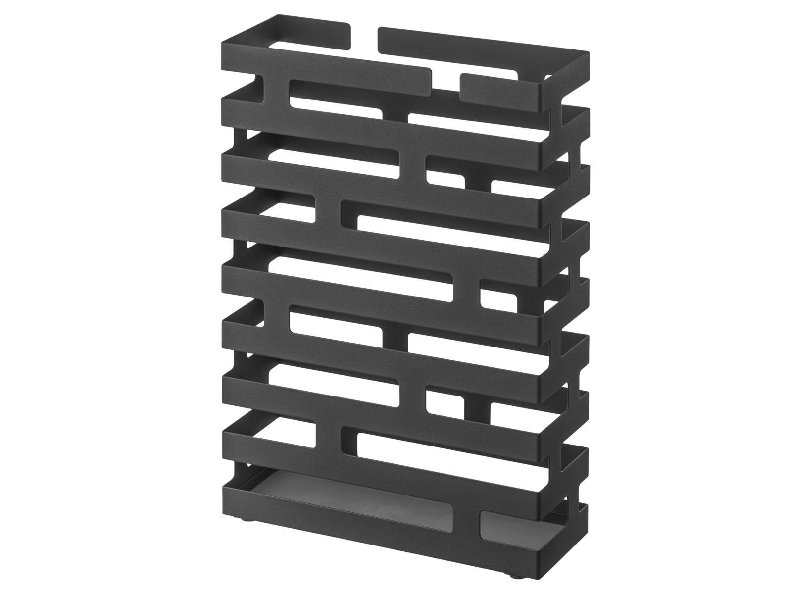 REGENSCHIRMSTÄNDER Brick schwarz 30/43/10 cm - Schwarz, Metall (30/43/10cm) - Yamazaki
