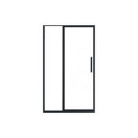 DUSCHTÜR Schwingtür - Schwarz matt - Industrial Style - 120 x 195 cm - TORONI - Schwarz, Metall (120/195cm) - Vente-Unique