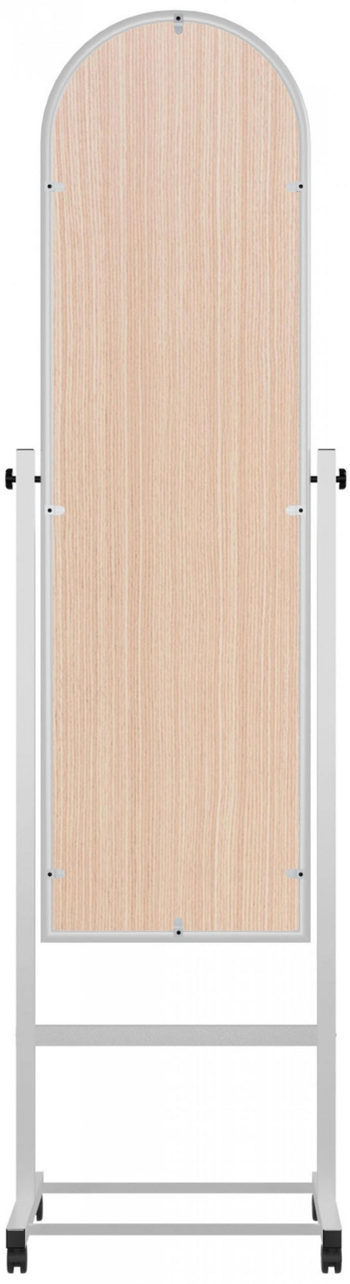 STANDSPIEGEL rund Holz weiß - Weiß, Holz (39/151/39cm) - CLP