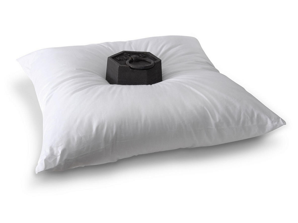 KOPFKISSEN - 60 x 60 cm - 600 gr - MARIN von DREAMEA - Weiß, Textil (60/60cm) - Vente-Unique
