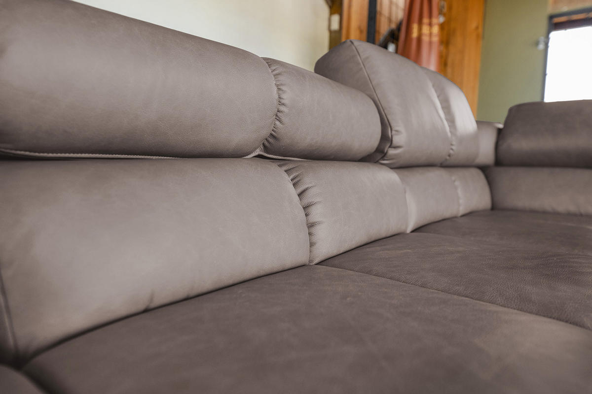 ECKSOFA NELSON Dunkelbraun Leder - Dunkelbraun/Schwarz, Leder/Metall (321/216cm) - KAWOLA