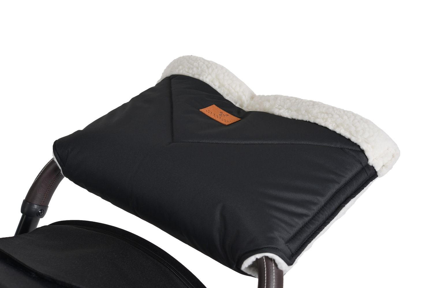 KINDERWAGEN Handmuff Luxe schwarz Kinderwagen-Handwärmer, Handmuff, für, den, Selbstverschluss - Schwarz, Textil (43/3/28cm) - Cangaroo