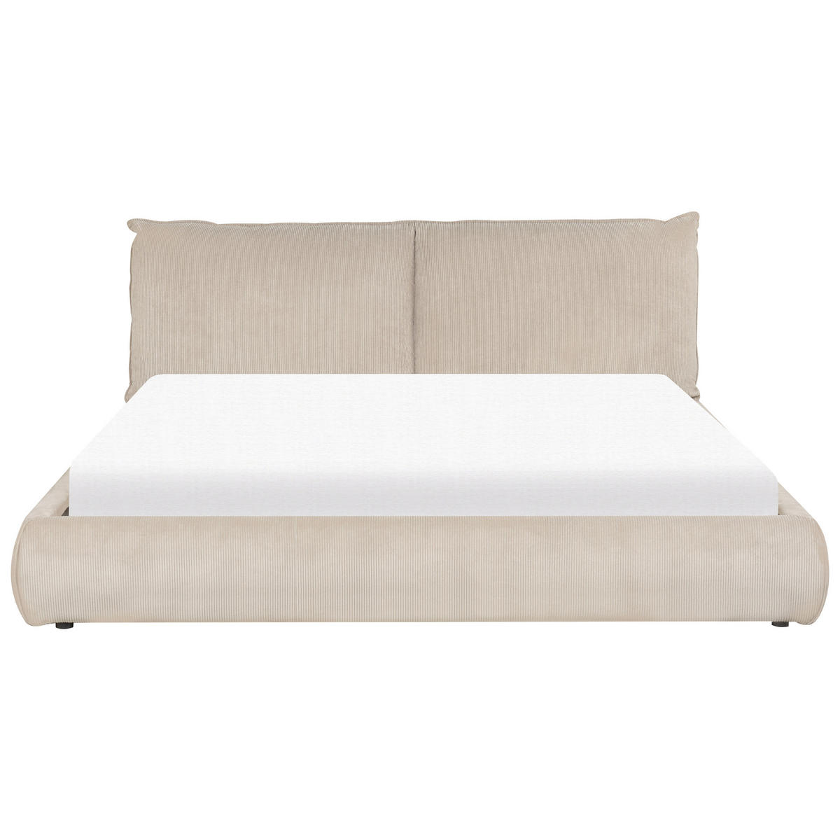 POLSTERBETT mit Lattenrost 180x200 cm Beige Vinay - Taupe, Textil (180/200cm) - Beliani