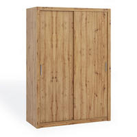 SCHIEBETÜRENSCHRANK Tamiza 150/215/62 2-türig - Silberfarben/Eiche Artisan, Holzwerkstoff/Kunststoff (150/215/62cm) - Ravio