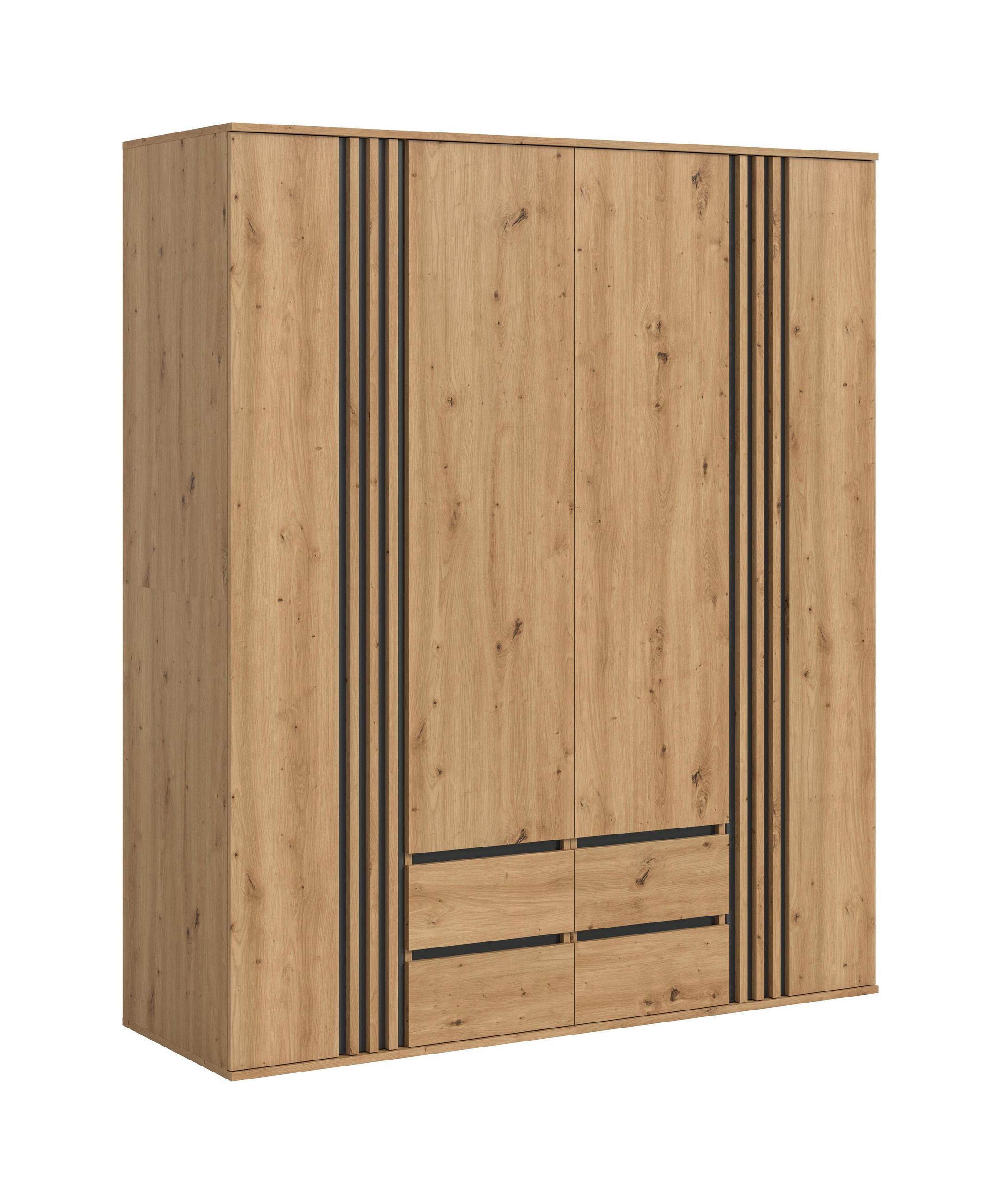 Homes & Jones Kleiderschrankkombination Eiche Artisan 160x190x56 cm