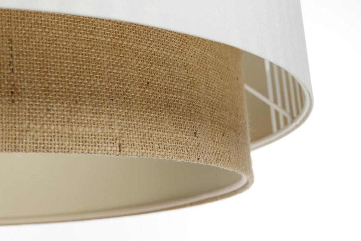 HÄNGELEUCHTE Weiß 70/98 cm - Beige/Weiß, Kunststoff (28/1.2/98cm) - ONZENO