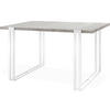 ESSTISCH Lilo rechteckig ausziehbar, Grauer Beton 160-260/90/76 cm - Hellgrau/Weiß, Holzwerkstoff/Metall (160/90/76cm) - WFL GROUP
