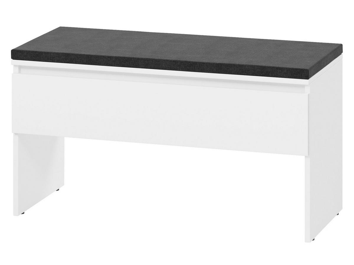 SCHUHBANK Simply 1K SM03 - Weiß, Holzwerkstoff (92/50/40cm) - MIRJAN24