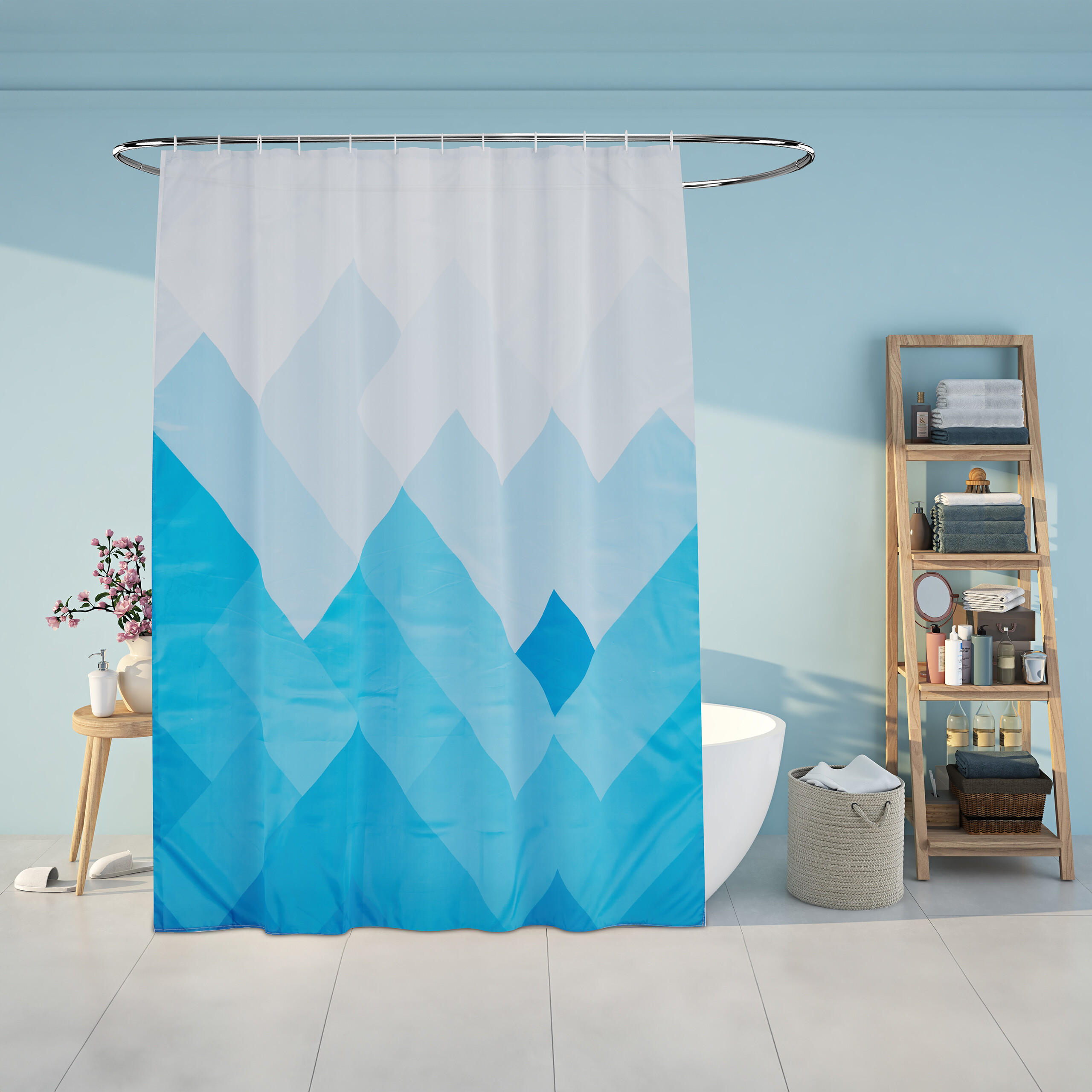 DUSCHVORHANG - Multicolor, Textil (180/0.1cm) - Relaxdays
