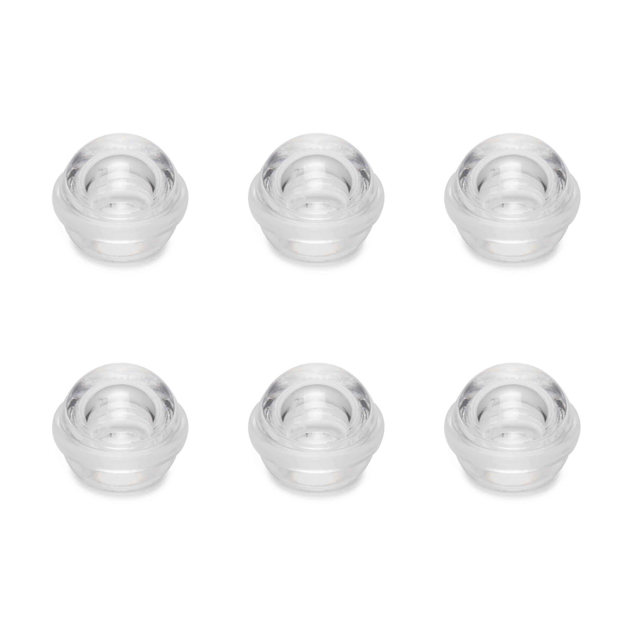 TÜRSTOPPER, halbkugelförmig, selbstklebend, Bodenbefestigung, Kunststoff, Transparent 6er-set - Transparent, Kunststoff (8.8/12.6cm) - EMUCA