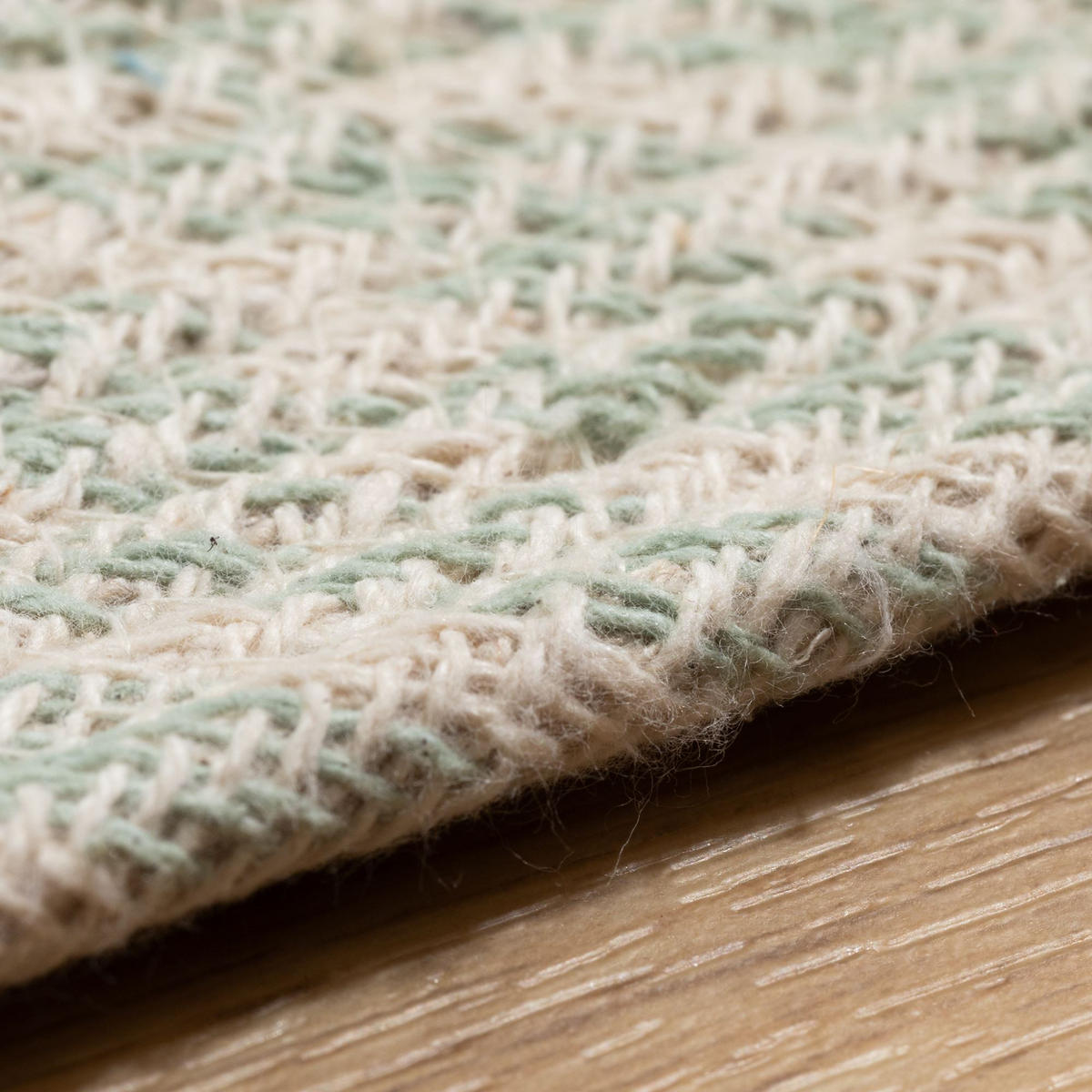 HANDWEBTEPPICH 200/200 cm Bali Plain - Hellgrün, Naturmaterialien (200/200cm) - Steffensmeier
