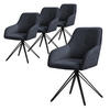 ESSZIMMERSTUHL 4er Set anthrazit - Anthrazit, Textil (61/84.5/57cm) - ML-DESIGN