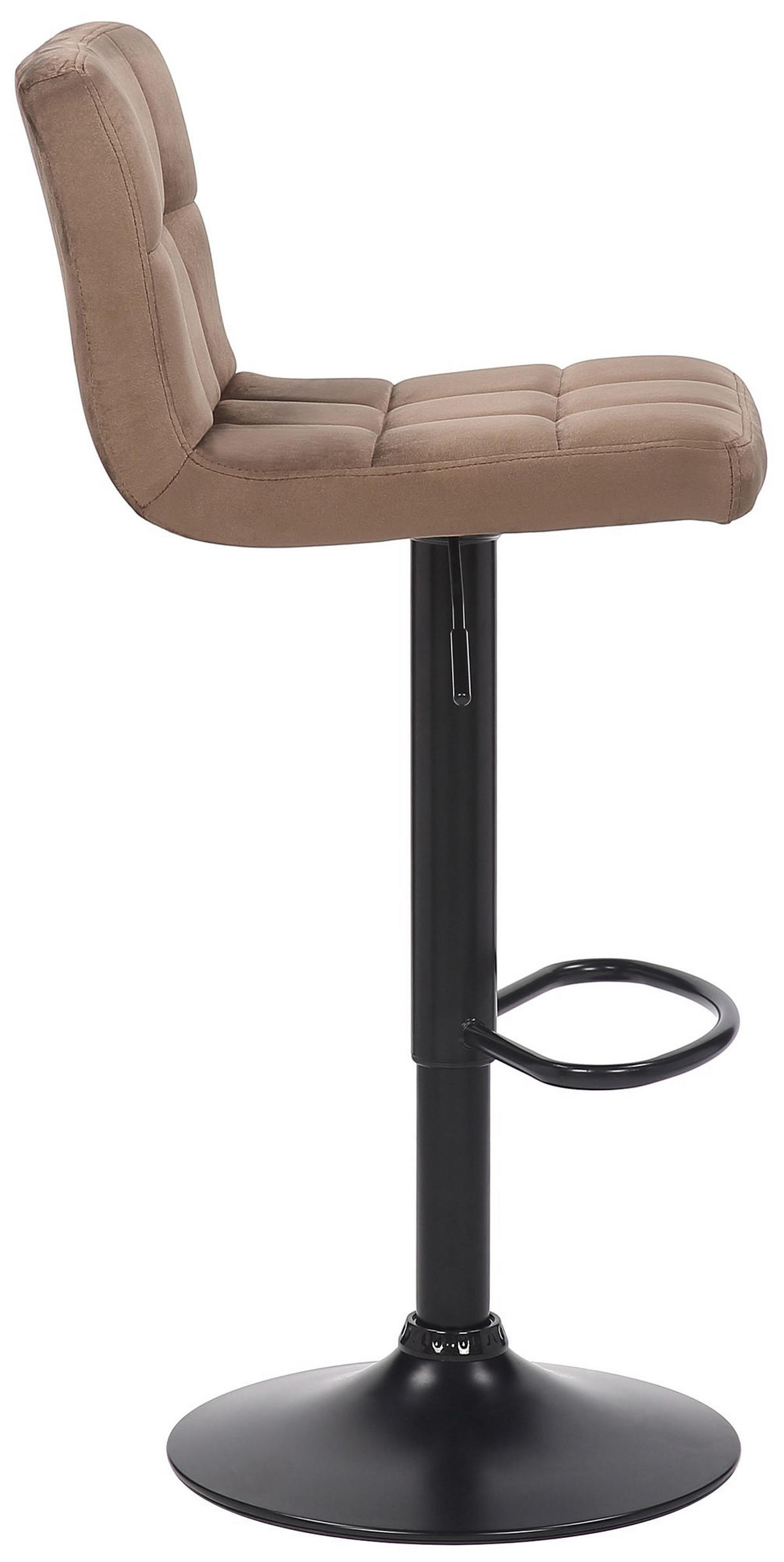 BARHOCKER Samt Braun - Schwarz/Braun, Textil/Metall (40/85/40cm) - CLP