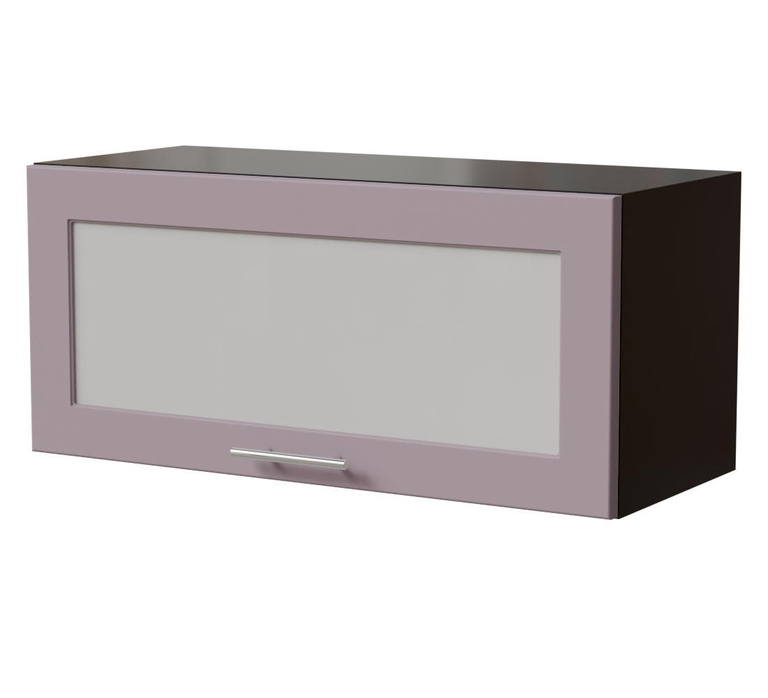 KLAPPHÄNGESCHRANK Bari W4BS/80 WKF Schwarz / RAL 4009 pastellviolett 80 / 32,5 / 36cm Blum Aventos - Violett/Schwarz, Holz/Holzwerkstoff (80/36/32.5cm) - Feldmann-Wohnen