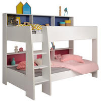 ETAGENBETT Jugendzimmer 2x Bett 90 x 200 cm Lattenrost - Weiß, Holzwerkstoff (90/200cm) - Parisot Meuble