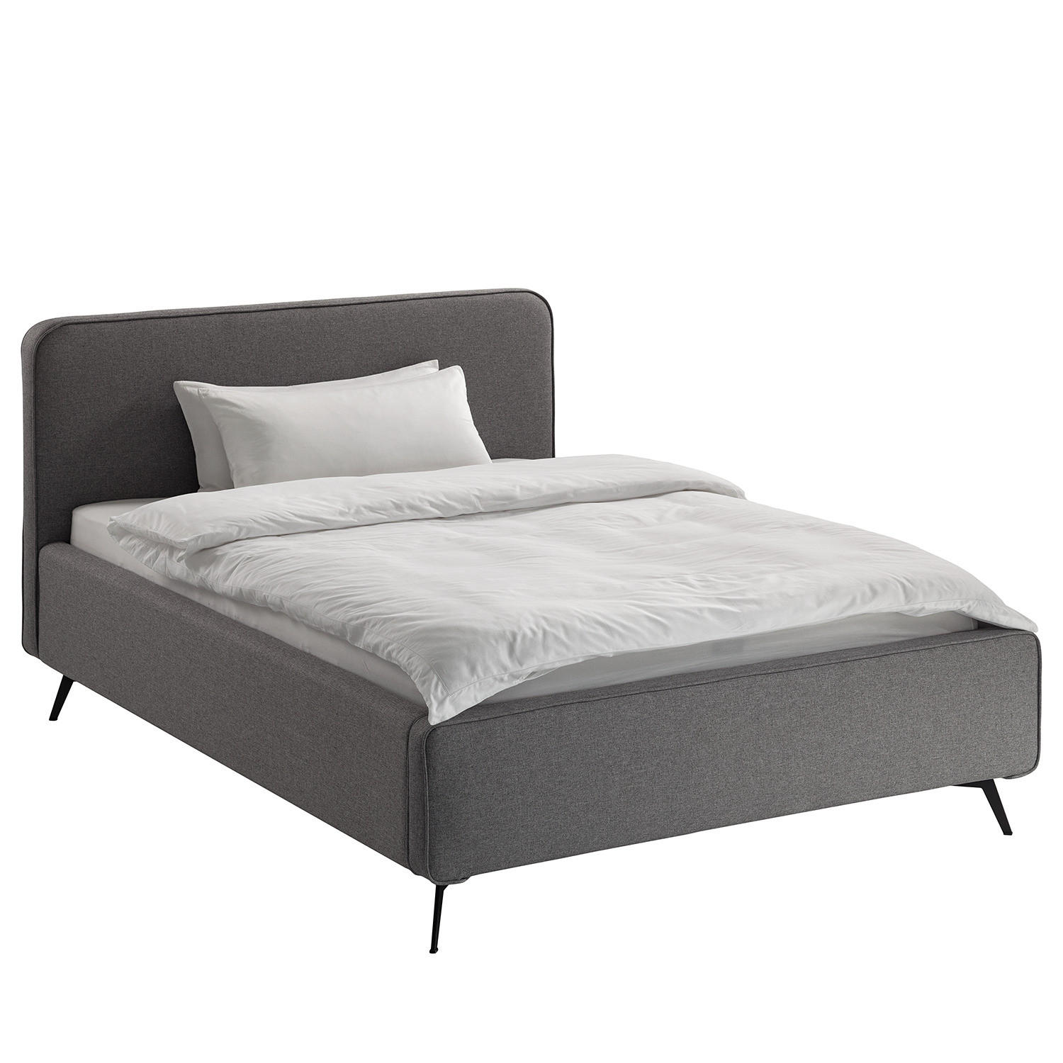 POLSTERBETT - Grau, Textil (160/200cm) - home24
