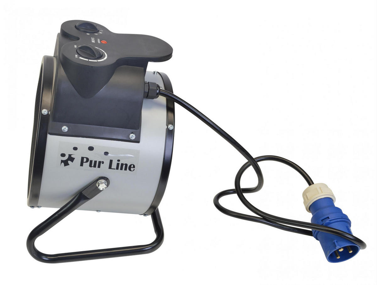 STAND-THERMOVENTILATOR Schwarz mit Leistungskontrolle 5000 W - Schwarz, Kunststoff (28/34/23cm) - Purline