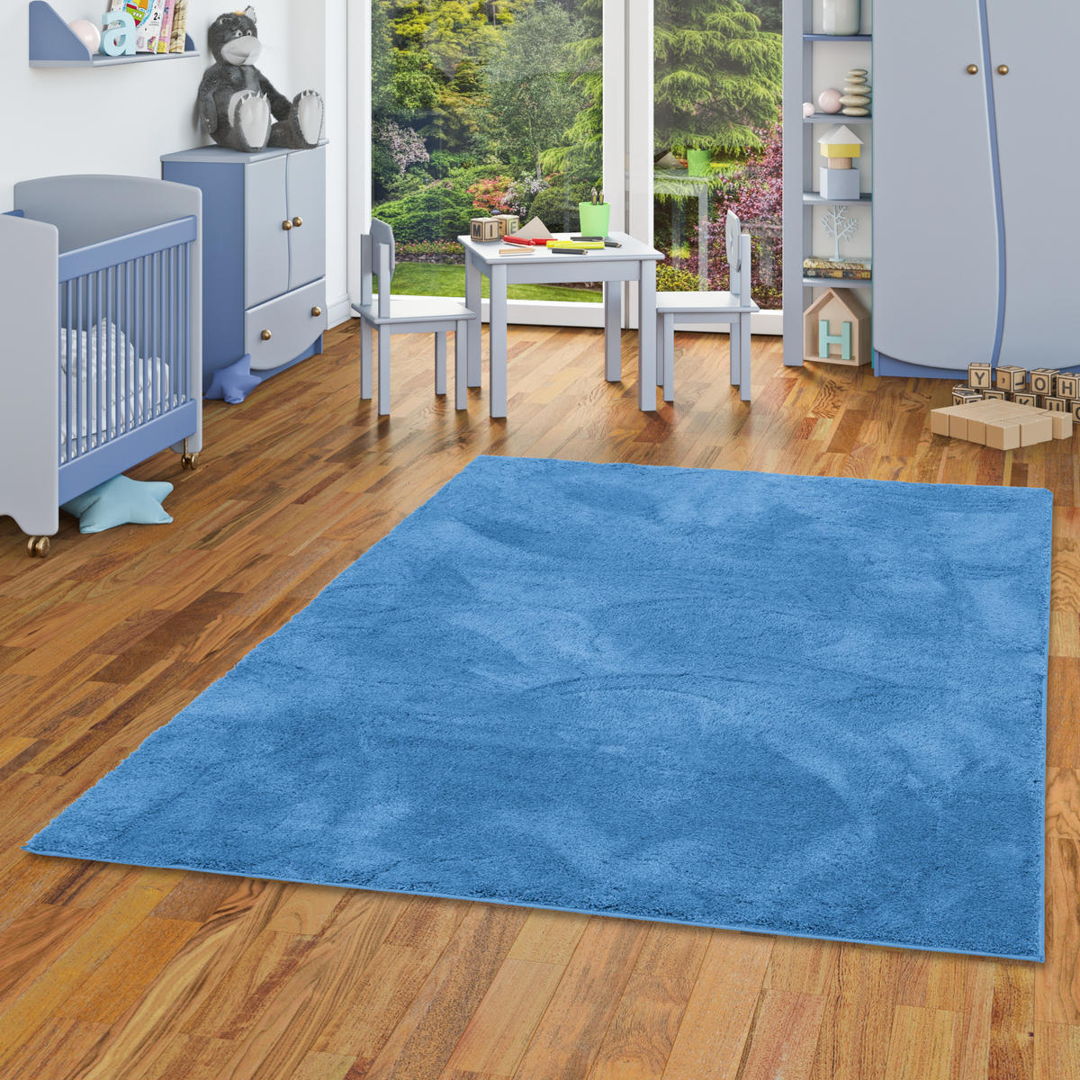 KINDERTEPPICH SUPER SOFT HOCHFLOR SILKY KIDS - Blau, Textil (160/230cm) - Pergamon