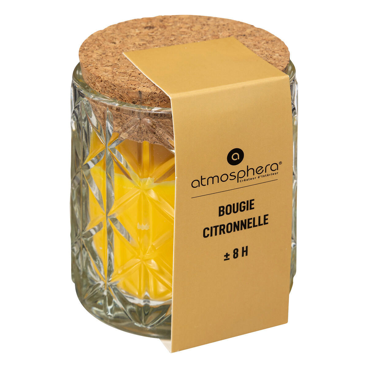 ANTI-MÜCKEN KERZE Citronella Any 8h - Gelb, Paraffin (7.2/8cm) - Atmosphera Createur d´interieur