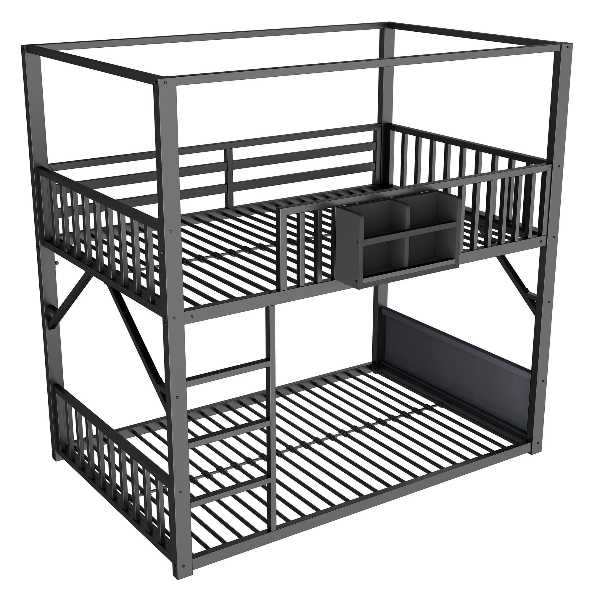 ComfortXL Etagenbett Schwarz 90x200 cm
