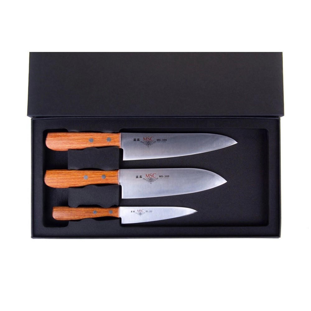MESSERSET Silber 32/5/32 cm 110515256BBOMC - Silberfarben, Holz - Masahiro 