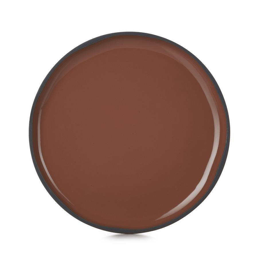 DESSERTTELLER CARACTERE 21 cm Zimt - Braun, Keramik (21cm) - Revol Porcelaine France