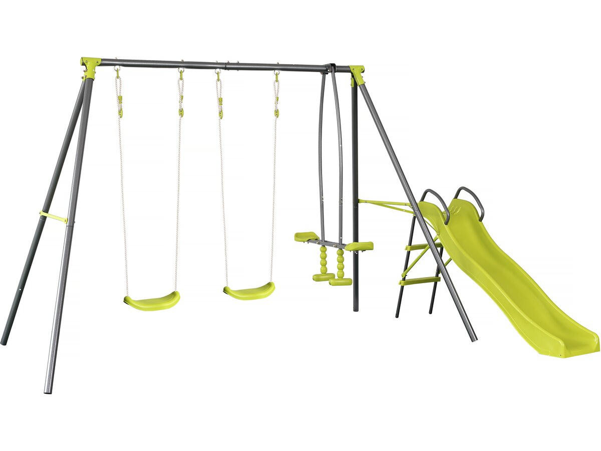 KLETTERGERÜST AUS STAHL enzo ii Grün - Grün, Metall (225/195/315cm) - Habitat Garten