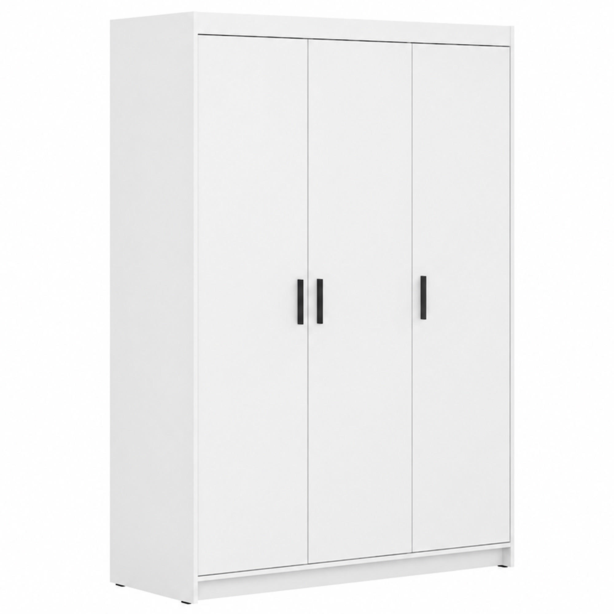 Beautysofa Drehtürenschrank Weiß 130x190x53 cm
