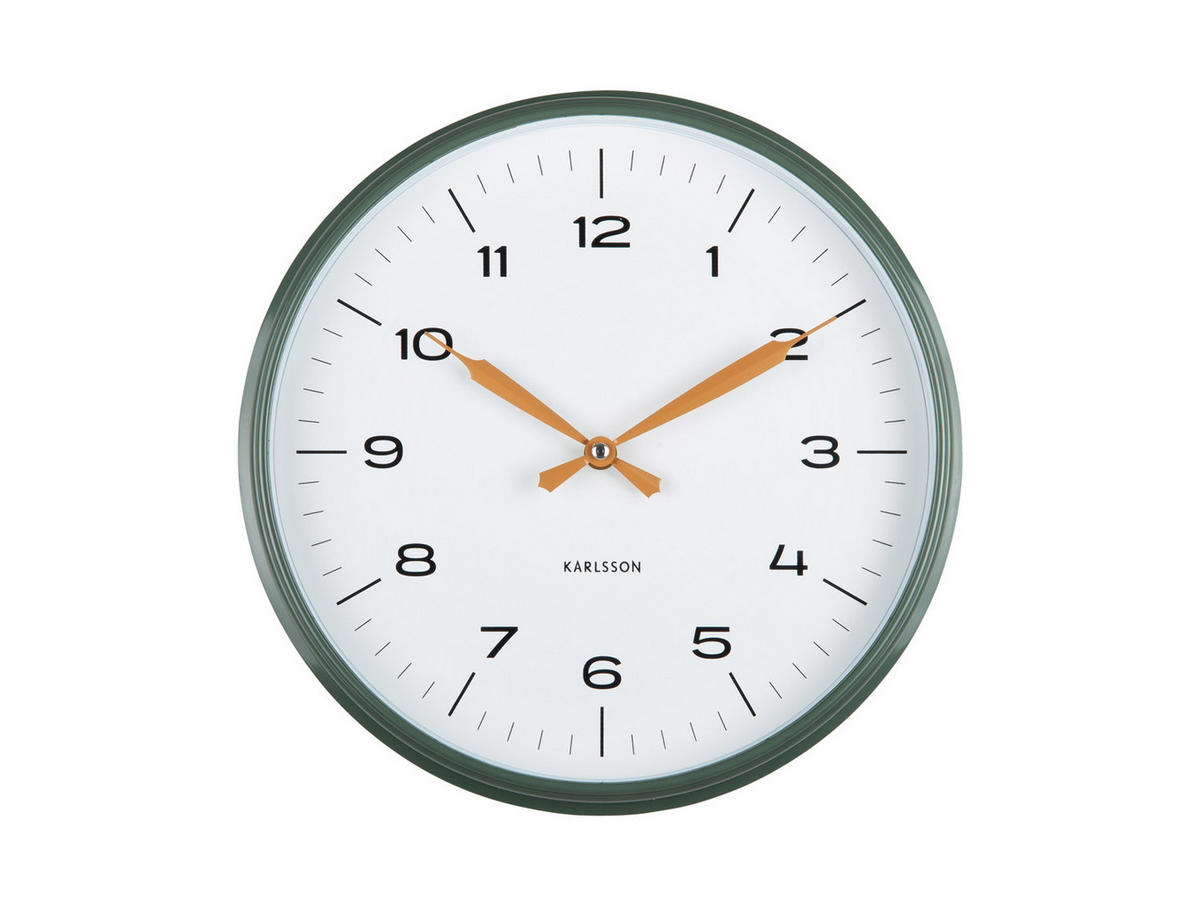 WANDUHR Modern Factory Ø30 cm - Grün, Kunststoff (30/4.5/30cm) - Karlsson