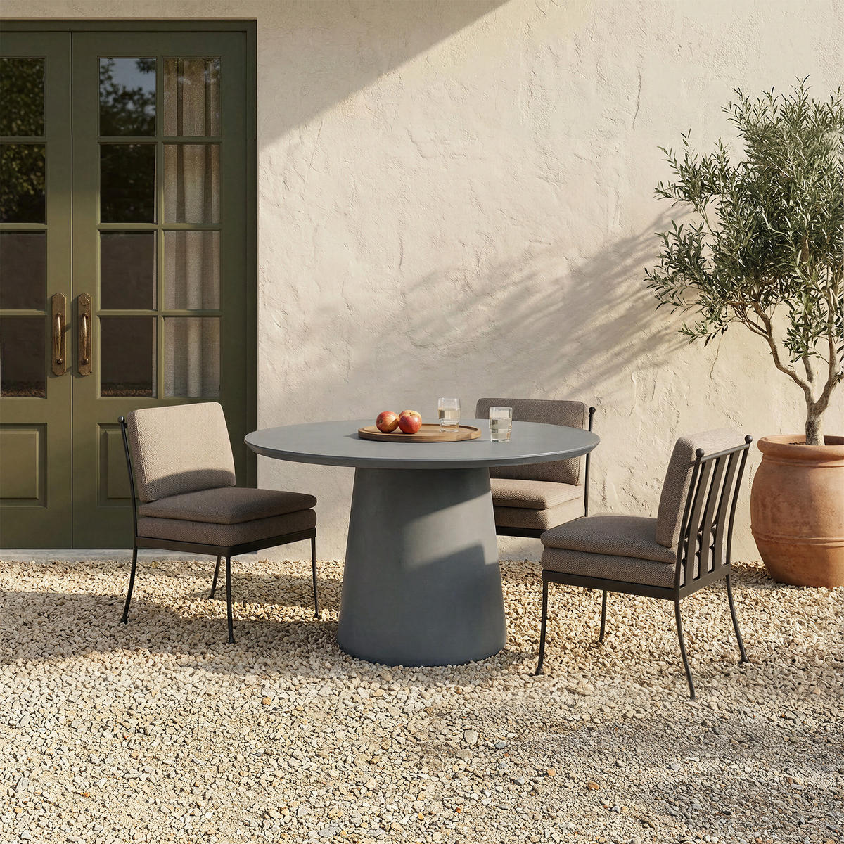 ESSTISCH RIO Mittel aus Beton 122x122x75 - Grau, Naturmaterialien (122/122/75cm) - Elementi