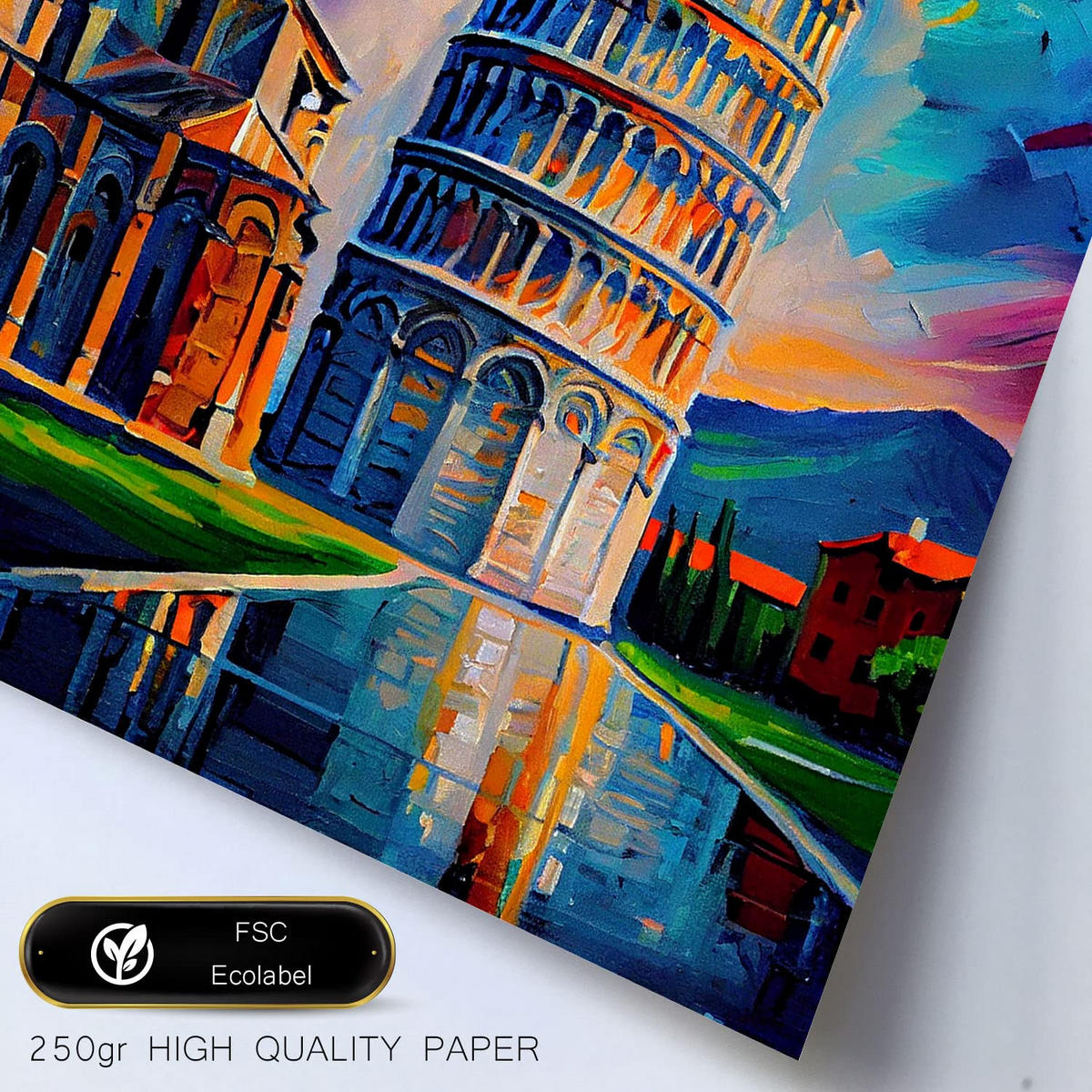 POSTER Set Mit 6 Orange Im Ölgemälde Stil A3 & A4 Rahmenlos - Klar, Papier (29/3cm) - Nacnic