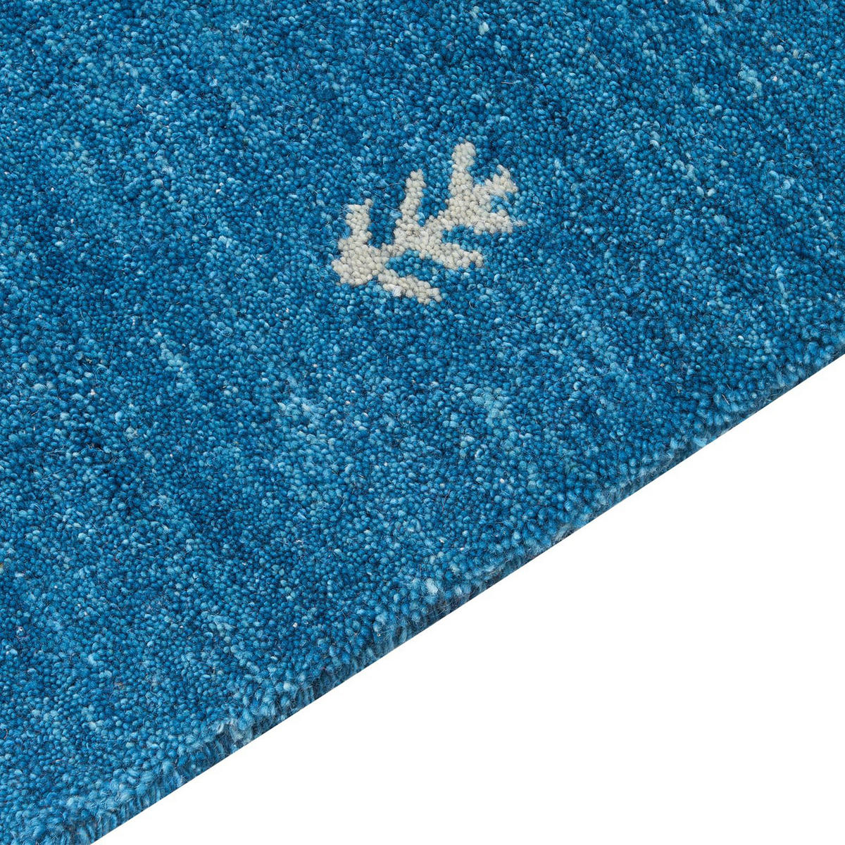 KURZFLOR-GABBEH Calti 230/160 cm - Blau, Textil (160/230cm) - Beliani