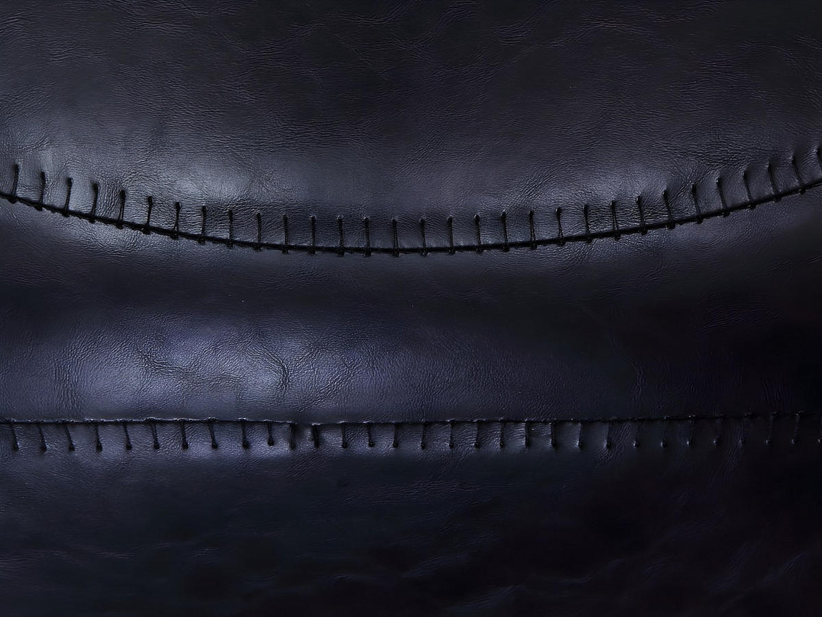 STUHL 2er-Set - Kunstleder - Schwarz - LUBINE - Schwarz, Leder (59.5/83.5/44cm) - Vente-Unique