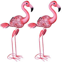 LED AUSSENLEUCHTE Flamingo Rosa - Rosa, Metall (34/16/74cm)