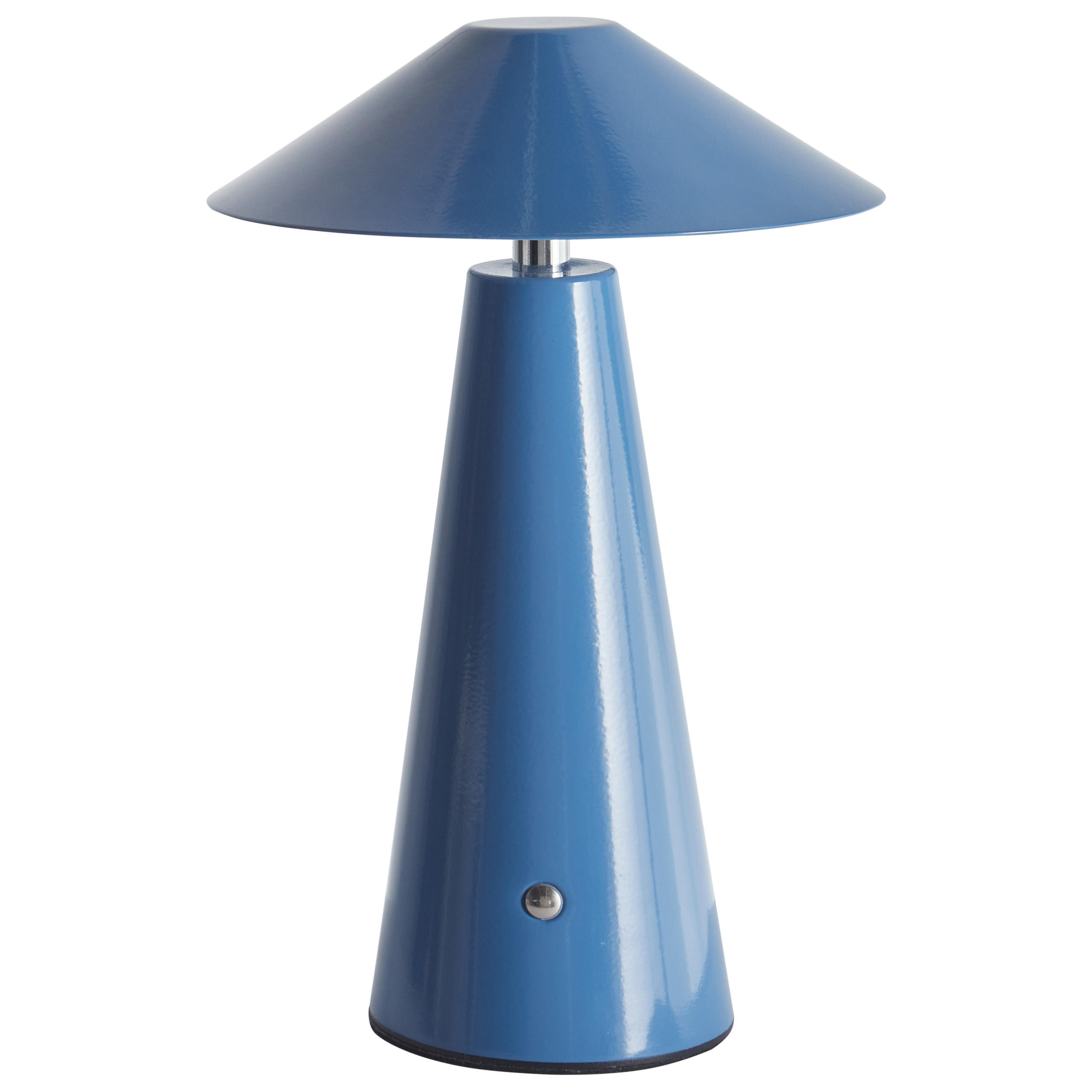 LED-TISCHLEUCHTE Blau/Schwarz/Weiß/Silber Apayao - Blau/Silberfarben, Metall (18/18/29cm) - Beliani