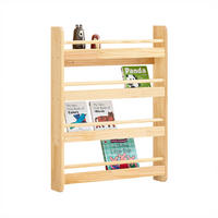 BÜCHERREGAL für Kinder mit 4 Ablagen, Kiefer - Naturfarben, Holz (60/80/12cm) - SoBuy