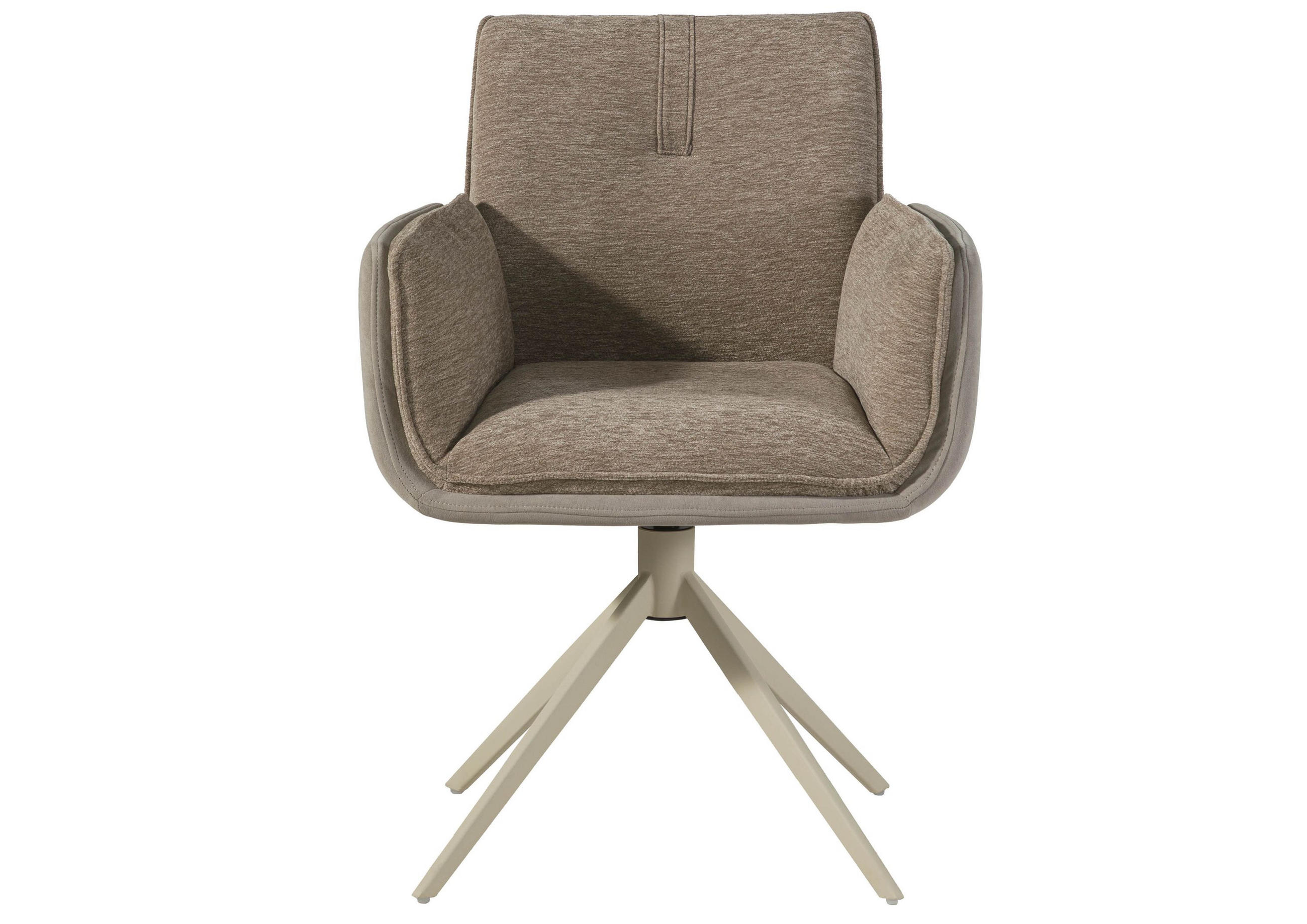 STUHL 100% Polyester 64 x 63 x 87 cm beige / braun POLSTERSTÜHLE #02 - Beige, Kunststoff (64/87/63cm) - Massivmoebel24